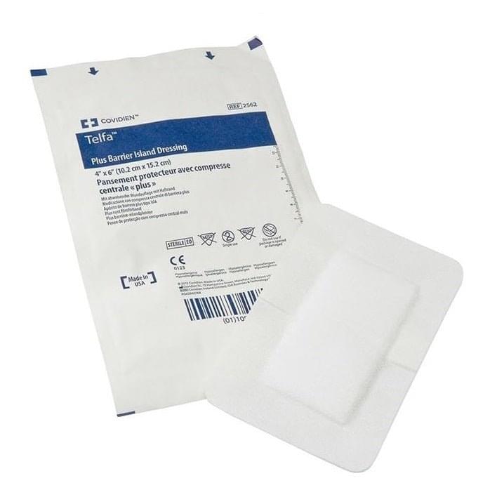 Telfa™ Plus Non - Woven Barrier Island Dressing 25 each/box, 4 box/case - A Medi Supplies