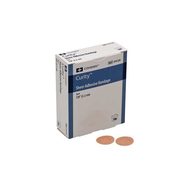 Curity™ Sheer Bandage, Adhesive, 7/8" Spot 100EA/BX 44120 - A Medi Supplies