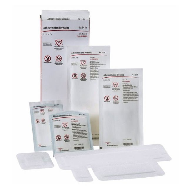 Cardinal Health™ Adhesive Island Dressing, Sterile 4" x 14" 25 each/box C - DDS0414S - A Medi Supplies