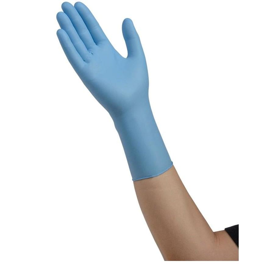 Cardinal Health 12’’ Extended Cuff Nitrile Exam Gloves, M, 100 each/box, 10 box/case, N8852XPB - A Medi Supplies