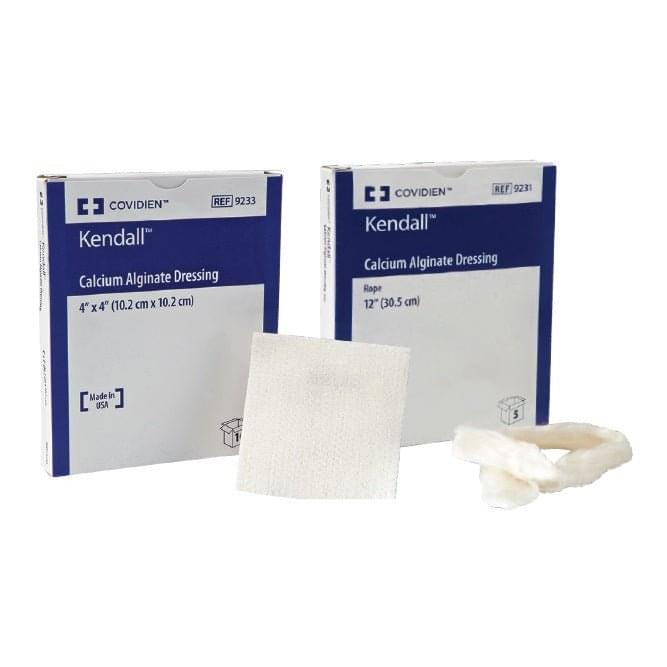 Cardinal Health Kendall Calcium Alginate Dressing, 4 in. x 4 in. (10 cm x 10 cm) 10 each/box, 5 box/case 9233 - A Medi Supplies