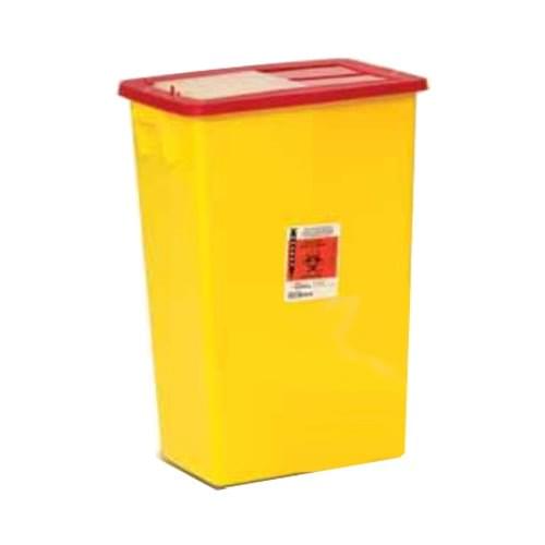 Cardinal Health Monoject™ PGII Rated Large Volume Sharps Container with Sliding and Sealing Gasket Lid, Yellow, 18GL, Height 26", 1 each, 8938Y - A Medi Supplies