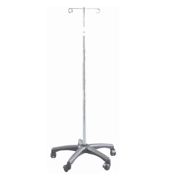 Drive Medical Deluxe IV Pole, 2 hooks, 22 - inch diameter base, 13016 - 2 - A Medi Supplies