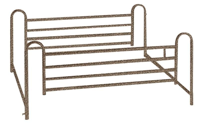 Drive Medical Full Length Hospital Bed Side Rails, 1 Pair, 15001ABV - A Medi Supplies