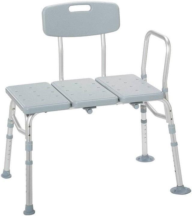 Drive Medical Plastic Tub Transfer Bench with Adjustable Backrest, 1 Each, 12011KD - 1 - A Medi Supplies