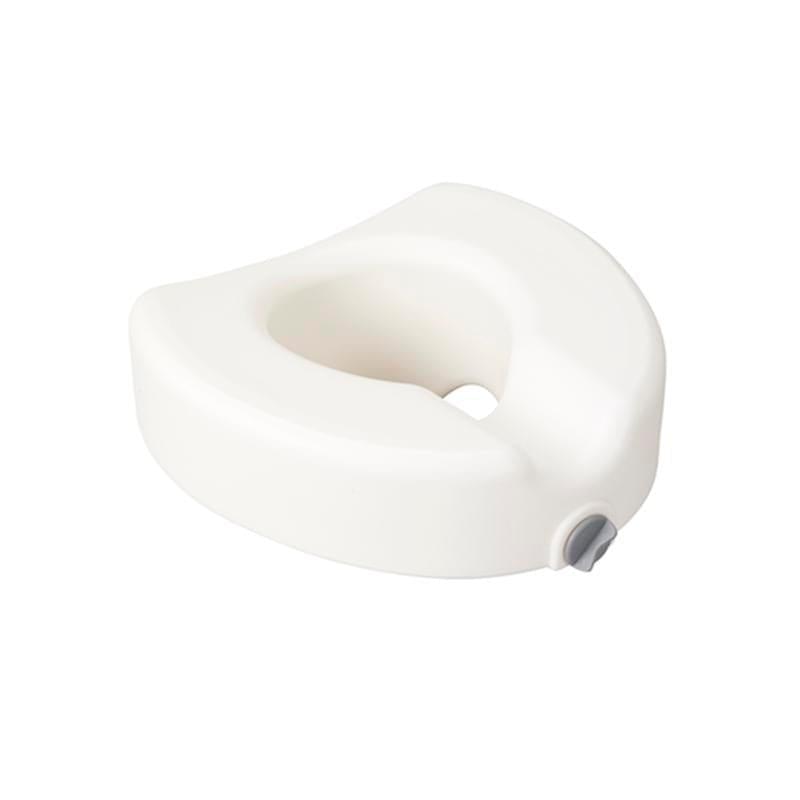Drive Medical Premium Plastic Raised Toilet Seat with Lock, Elongated, 16 - 1/2 X 17 Inch, 1 Each, 12014 - A Medi Supplies