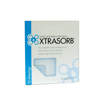Gentell Inc (Derma Sciences) Xtrasorb® Super Absorbent Dressing, Classic, Non-adhesive, W4" X L4" 10 /box, DUP89544