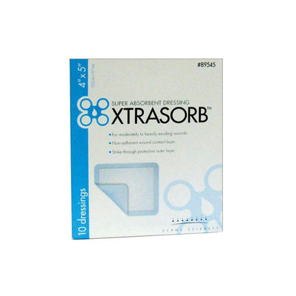 Gentell Inc (Derma Sciences) Xtrasorb® Super Absorbent Dressing, Sterile, W4" X L5" 10 /box, DUP89545