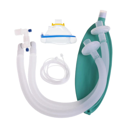 Medline Expandable Anesthesia Circuit, Adult, 90" (229 cm) Expandable Tubing, 2 BV Filter, 3 L Bag, Gas Sampling Line, Size 5 Mask with Top Valve, 20/CS, DYNJAA9450