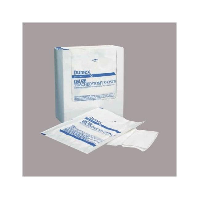 Gentell Inc (Derma Sciences) Dumex® Tracheotomy Drain Sponge, Non - Woven, 6 - Ply, Sterile, W4" x L4", 25 pack/tray, 12 tray/case, DUP84916 - A Medi Supplies