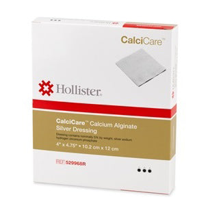Hollister CalciCare Calcium Alginate Dressing - Silver, 4" x 4.75" 10 each/box 529968R