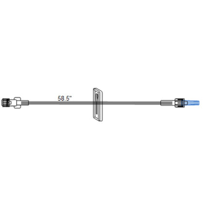 ICU Medical  60" (152 cm) Appx 0.4mL, Smallbore Ext Set with Clamp, Luer Lock 50 each/box B2020
