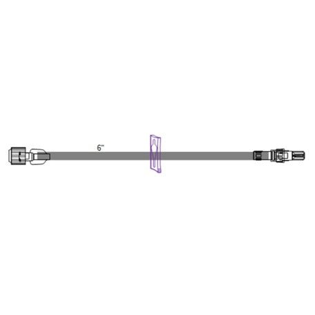 ICU Medical 7" Extension Set with Clamp, Rotating Luer 50 each/case B1534 - A Medi Supplies