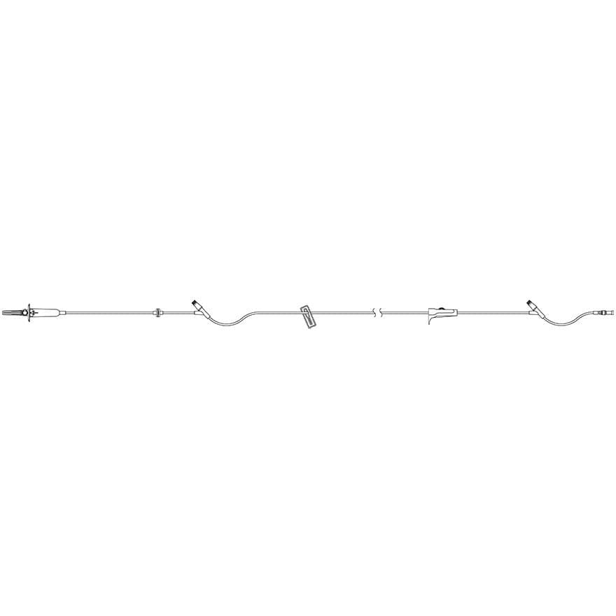 ICU Medical Canada Inc. Primary Set, Macrobore, Clave™ Y - Sites, Microdrip, Backcheck Valve, 100" 48 each/case 12663 - 28 - A Medi Supplies