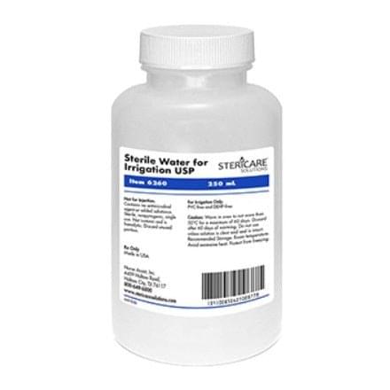 ICU Medical Canada Inc. Sterile Water for Irrigation USP in Plastic Pour Bottle 250mL 24 each/case 6260 - A Medi Supplies
