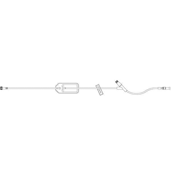 ICU Medical Extension Set, Macrobore, Clave Y - Site, 1.2 Micron Filter, 15 Inch 48 each/case 12354 - 05 - A Medi Supplies