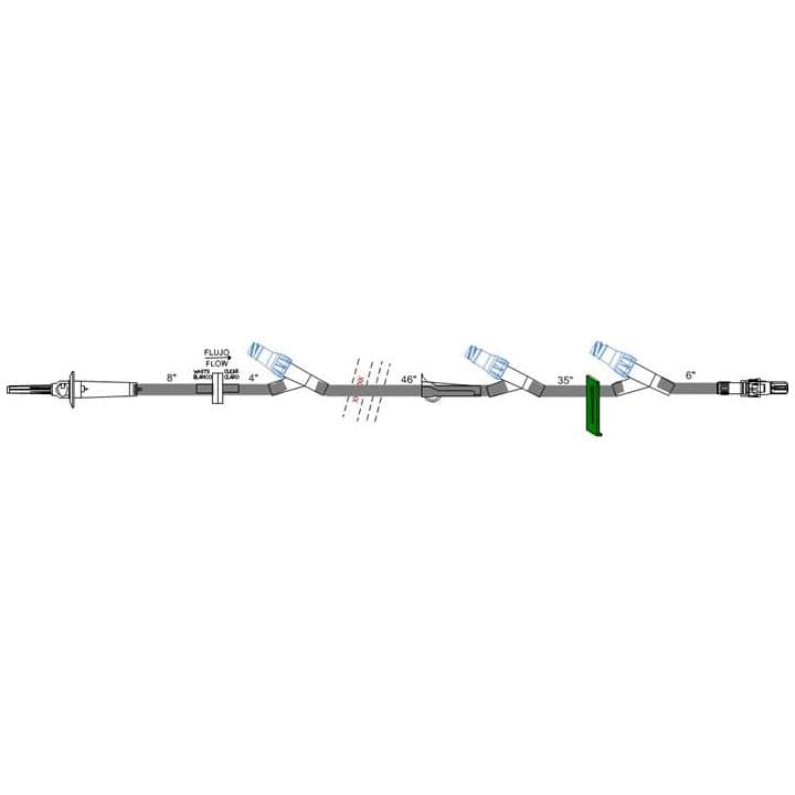 ICU Medical Set 106in 60 Drop 3 Clave Luer Ltx/dehp Free 50ea/ca B9371 - A Medi Supplies