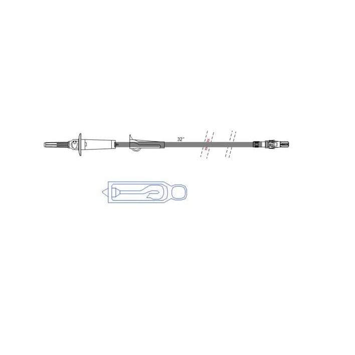 ICU Medical Set 37in 15 Drop Secondary Ltx/dehp Free 50 each/case SF3258 - 15H - A Medi Supplies