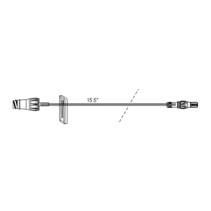 ICU Medical Smallbore Ext Set With MicroClave and Rotating Luer, 17" 50 each/case MC330133 - A Medi Supplies
