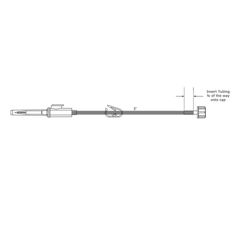 ICU Medical Transfer Set 6 In W Clamp 50 each/case B30070 - A Medi Supplies