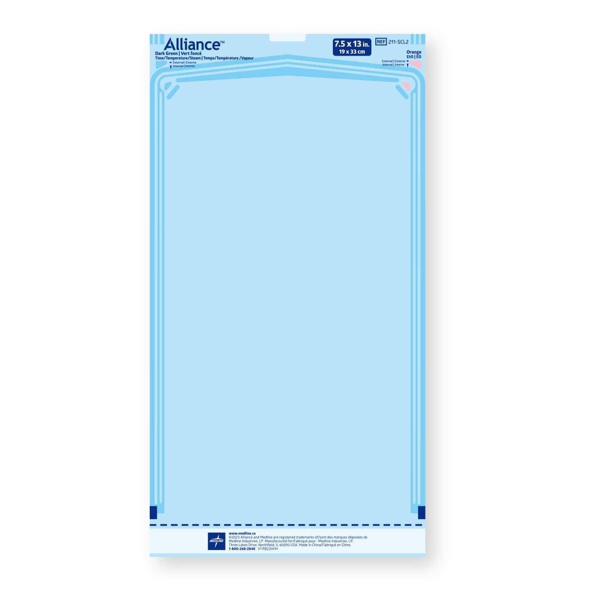 Alliance™ Self - Sealing Steam Sterilization Pouch, Class 4, 7.5" x 13" (19 cm x 33 cm), 200/Box, SCL2 - A Medi Supplies