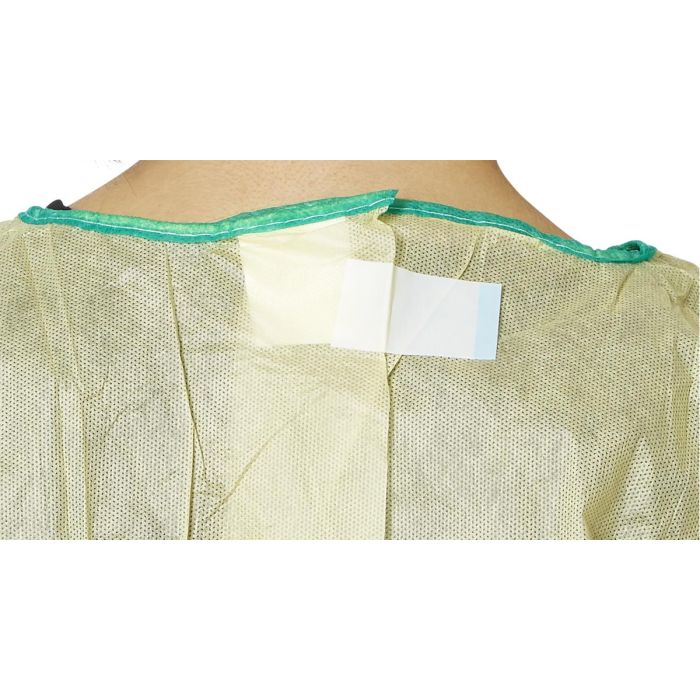 Medline AAMI Level - 2 Multi - Layer SMS Medium - Weight Isolation Gown with Tape - Tab Neck and Elastic Wrist, Medium, 100/CS, NONLV200M - A Medi Supplies