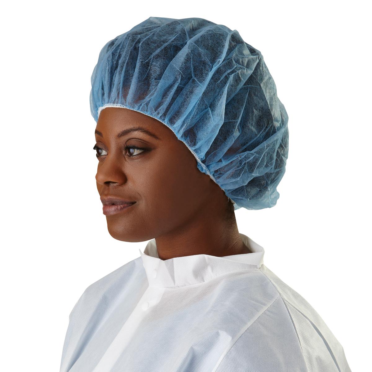 Medline Bouffant Cap, Spunbonded, 24" (61cm), Blue, 500/CS, CRI1004 - A Medi Supplies