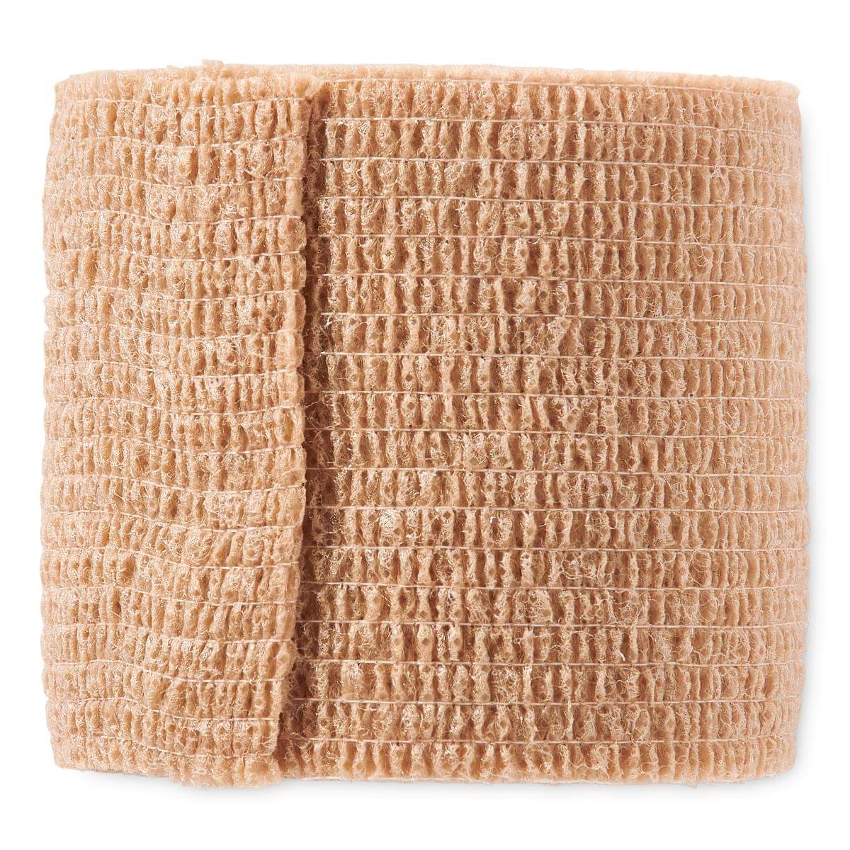 Medline Caring Cohesive Tan Latex Bandage, Latex - Free, 2" x 5 yd. (5.1 cm x 4.6 m), 36/Case, PRM088002 - A Medi Supplies