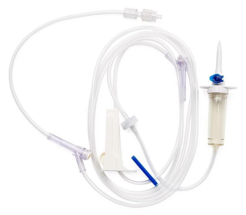 Medline IV Administration Sets with Injection Y - Site, with 2 Pre - Slit Ports, 15 Drops/mL, 96", 50/CS, DYNDTA1812 - A Medi Supplies