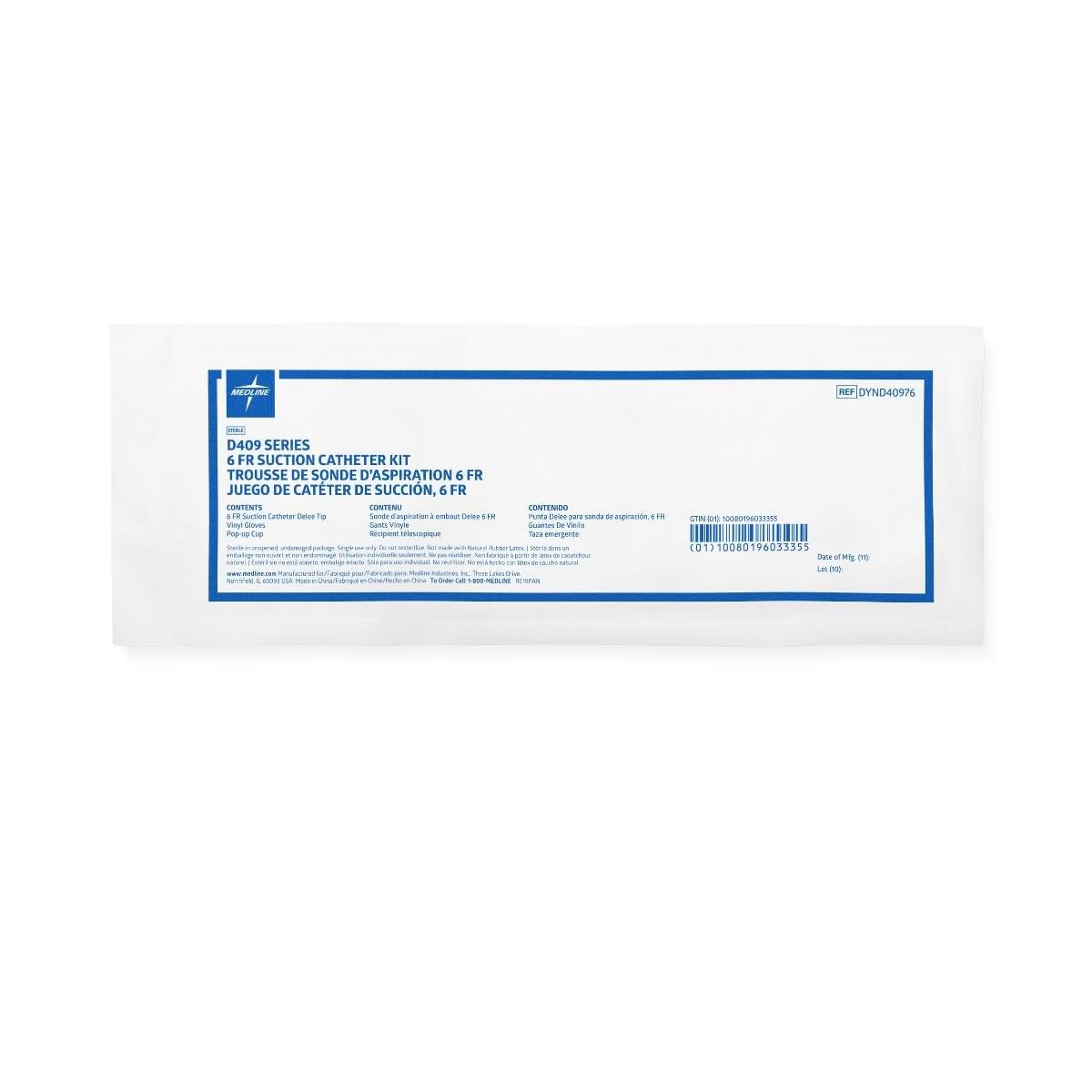 Medline Open Suction Catheter Kit, DeLee Tip, 6 Fr, 200 mL Cup, 50/Case, DYND40976 - A Medi Supplies