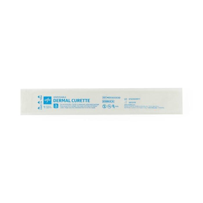Medline Sterile Single - Use Dermal Curette, 3.0 mm, 50/BX, MDS1033530 - A Medi Supplies