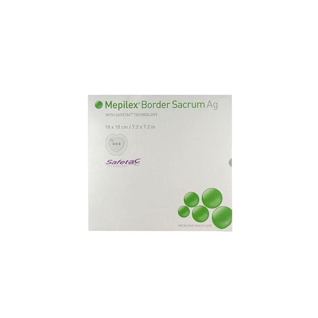 Molnlycke Health Care Mepilex Border Sacrum Ag 18 X 18cm 5 each/box, 382090 - 00 / 382090 - A Medi Supplies
