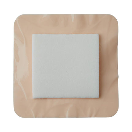 Medline Optifoam® Gentle Silicone Adhesive Foam Dressing with Border, 4" x 4" (10 cm x 10 cm) Box/10 Each  MSC2044EP