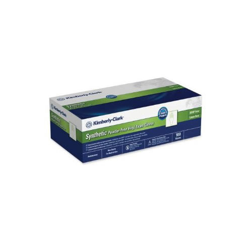 O&M Halyard Canada ULC Exam Glove, Synthetic Vinyl, Clear, 100 each/box, 10 box/case