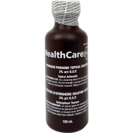 Hydrogen Peroxide, 3%, 100 mL, Bottle, 12/Case, SHP100