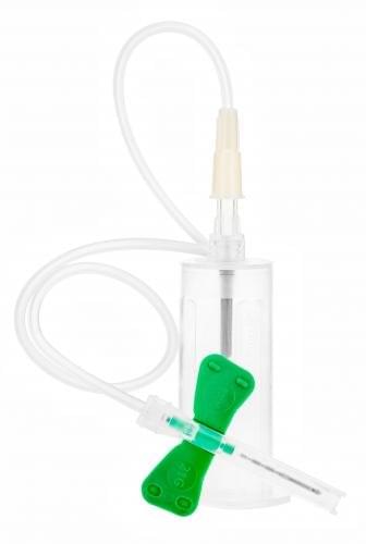 Sol - M Needle Hypo 21g X 3/4in X 12in Safety Blood Coll W/holder 25/box 8 Box/case 110201030002 - A Medi Supplies