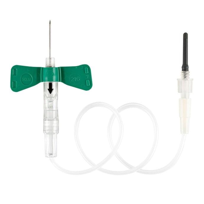 Sol - Millenium SOL - GUARD Safety Pull - button, Blood Collection Set, 21G, 3/4 x 12", 50 each/box, PBLA2112 - A Medi Supplies