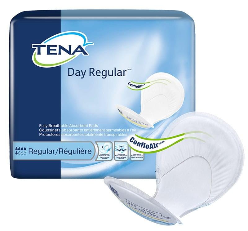 Tena Day Regular Pads W/ Wetness Indicator, Blue, Bag of 46 / Case of 92, 62418 - A Medi Supplies