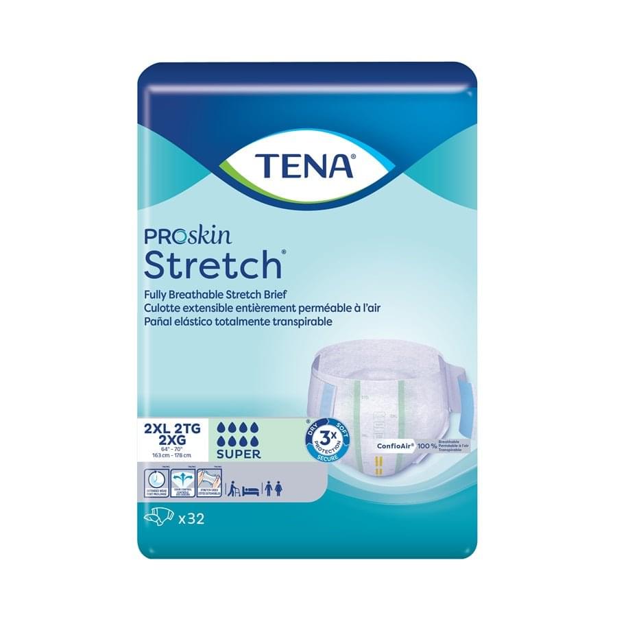 TENA® ProSkin Stretch™ Super Brief 2XL, 64" - 70" 32 each/pack, 2 pack/case 67904 - A Medi Supplies