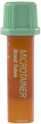 BD Microtainer® Tube, 400uL to 600uL, PST™ Plasma separator gel Lithium Heparin Additive, Amber, 50 each/box, 365987