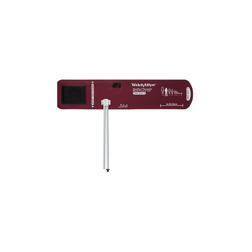 Welch Allyn Flexiport® Blood Pressure Cuff, Two Tube, Tri - Purpose Connector, Large Adult, Size 12, REUSE - 12 - 2TP - A Medi Supplies