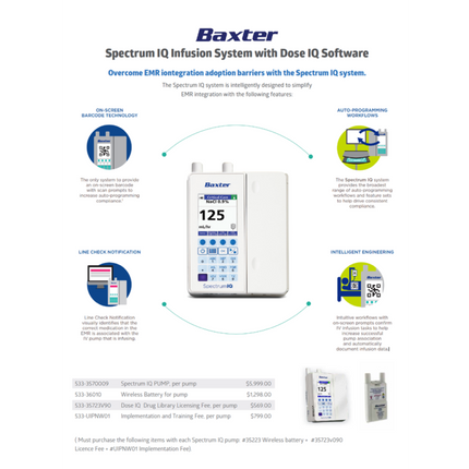 Baxter® Wireless Battery Platform for Spectrum IQ IV Pump, 1 EA, 36010