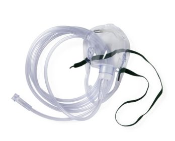SunMED Oxygen Mask, Medium Concentration, With 7' Tube, Adult 50 each/case 8110-7-50