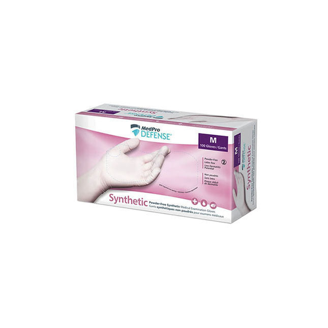 AMG Medical Medpro Defense Exam Glove, Synthetic, Powder Free 100 each/box, 10 box/case 010-407