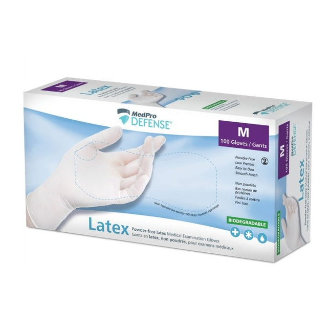 AMG Medical Medpro Defense Exam Glove, Latex, Powder Free 100 each/box, 10 box/case 011-347