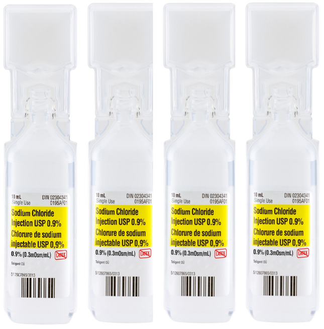 Teligent Sodium Chloride Injection 0.9 Percent 10 mL Sterile Polyampoule without Preservative 20 each/box 0195AF01
