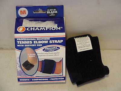 Airway Champion Otc Neoprene Elbow Strap W/ Pressure Pad Medium (9 3/4 - 11") Tennis Elbow/repeat Stress, 1 Each, 0301BL-M