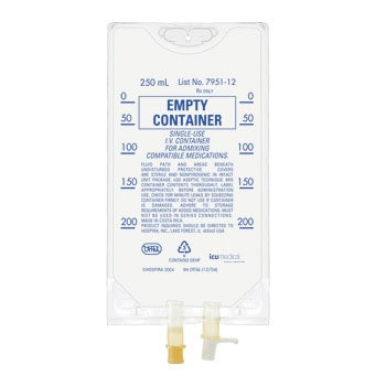 ICU Medical Canada Inc. Empty IV Fluid Bag, 250ML, 6 each/pack, 07951-12