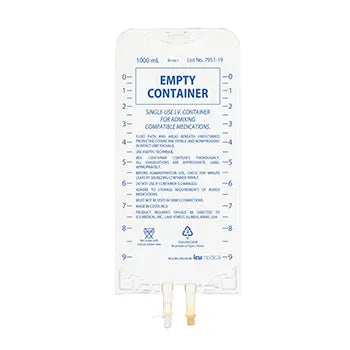 ICU Medical Canada Inc. Empty IV Fluid Bag, 1000ML, 6 each/pack, 07951-19