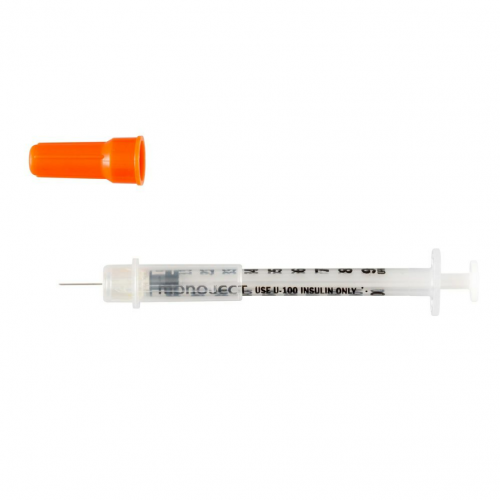 Covidien Syringe & Needle Insulin 1cc 29g X 0.5in Safety 100/box 5 Box/case 8881511110